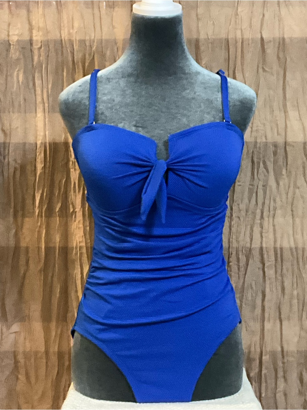 Kona Sol Royal Blue Pique Bandeau Swimsuit . Size M